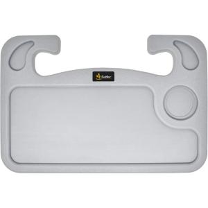 imageEcoNour 2 in 1 Car Steering Wheel Desk  Dark Grey Food Tray  Multipurpose Car Steering Wheel Desk Tray