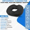 imageEcoNour Comfortable Donut Pillow Seat Cushion  Memory Foam for Tailbone and Hip Support  Ideal for Posture Improvement and Everyday Comfort  Perfect for Office Chairs Cars and Wheelchairs