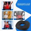 imageEcoNour Comfortable Donut Pillow Seat Cushion  Memory Foam for Tailbone and Hip Support  Ideal for Posture Improvement and Everyday Comfort  Perfect for Office Chairs Cars and Wheelchairs