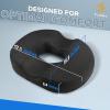 imageEcoNour Comfortable Donut Pillow Seat Cushion  Memory Foam for Tailbone and Hip Support  Ideal for Posture Improvement and Everyday Comfort  Perfect for Office Chairs Cars and Wheelchairs