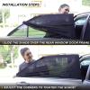 imageEcoNour Front Window Shade for Jeep Wrangler  Mesh Window Shade for Side Windows Sun Glare ampamp UV Protection  Wrangler Sun Shades for Front Window  Adjustable Elastic Fabric Window Shade for JeepBlack