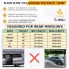 imageEcoNour Front Window Shade for Jeep Wrangler  Mesh Window Shade for Side Windows Sun Glare ampamp UV Protection  Wrangler Sun Shades for Front Window  Adjustable Elastic Fabric Window Shade for JeepBlack