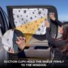 imageEcoNour Magnetic Car Sun Shade Side Window 2 Pack  Rear Window Sun Shade Blocks Harmful UV Rays  Ensures Privacy Protection  Baby Travel Accessories  Magnetic Curtain for Baby and KidsBlack Star Magnet