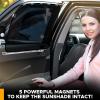 imageEcoNour Magnetic Car Sun Shade Side Window 2 Pack  Rear Window Sun Shade Blocks Harmful UV Rays  Ensures Privacy Protection  Baby Travel Accessories  Magnetic Curtain for Baby and KidsBlack Suction Magnet
