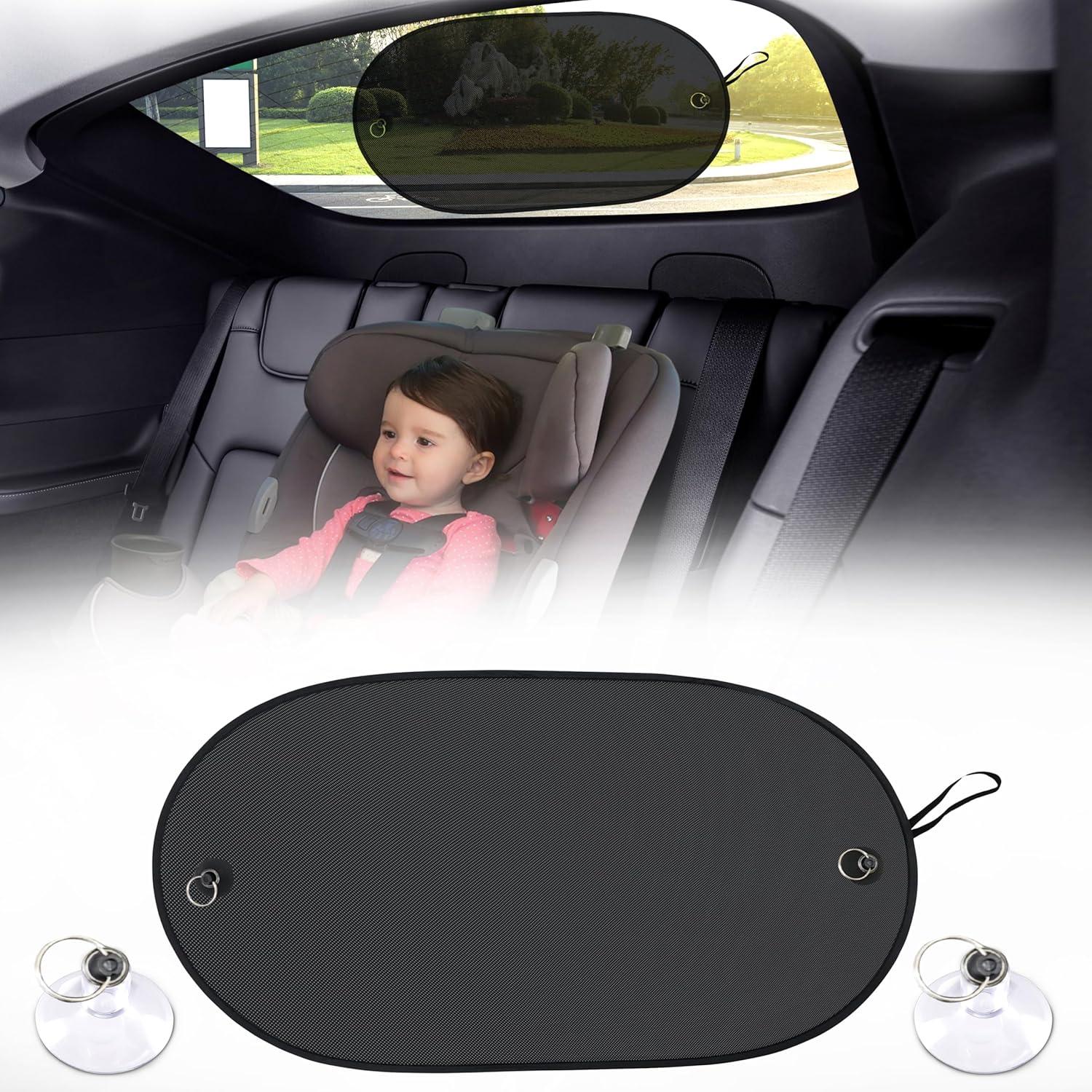 imageEcoNour Back Window Sun Shade for Car  Baby Car Shades Rear Window Sunshade with 99 Sun Protection from UV and Heat  Complete Coverage for Rear Window Sun Visor  Fits All Cars  Small 30quotx15quotMedium