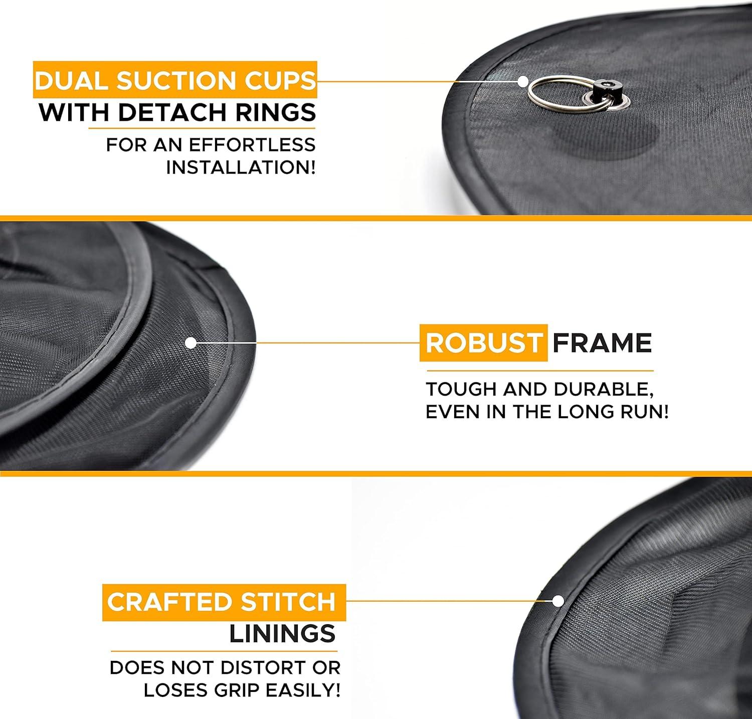 imageEcoNour Back Window Sun Shade for Car  Baby Car Shades Rear Window Sunshade with 99 Sun Protection from UV and Heat  Complete Coverage for Rear Window Sun Visor  Fits All Cars  Small 30quotx15quotMedium