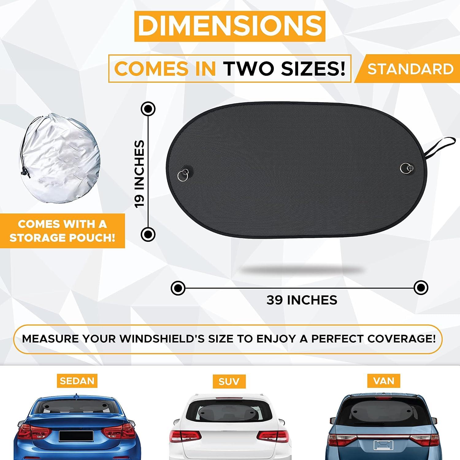 imageEcoNour Back Window Sun Shade for Car  Baby Car Shades Rear Window Sunshade with 99 Sun Protection from UV and Heat  Complete Coverage for Rear Window Sun Visor  Fits All Cars  Small 30quotx15quotMedium