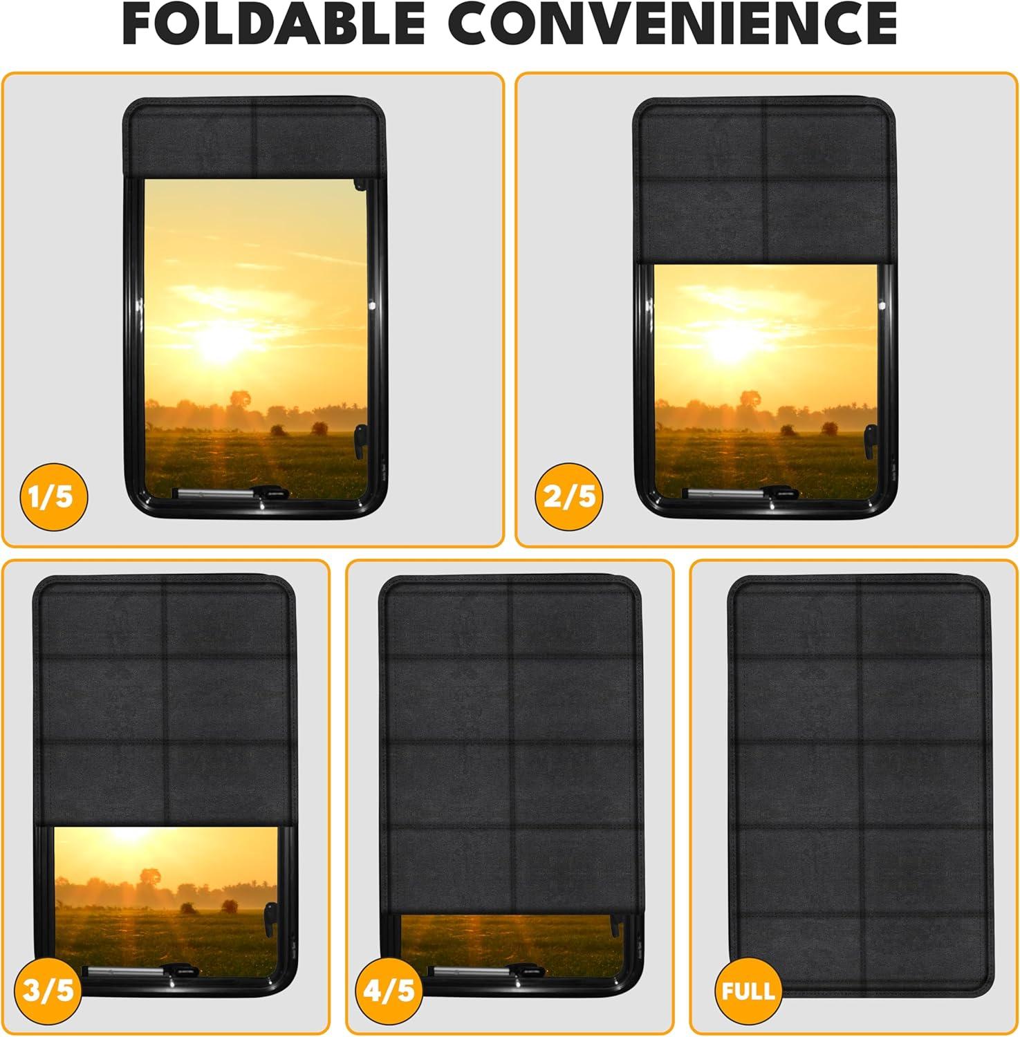 imageEcoNour RV Magnetic Window Shade for Side Door  Foldable Blackout UV Protection Cover  Winnebago Itasca Sunova Class A RV Entry Doors  4 Hook ampamp Loop Waterproof Oxford Fabric  Large 27quot 18quotXLarge