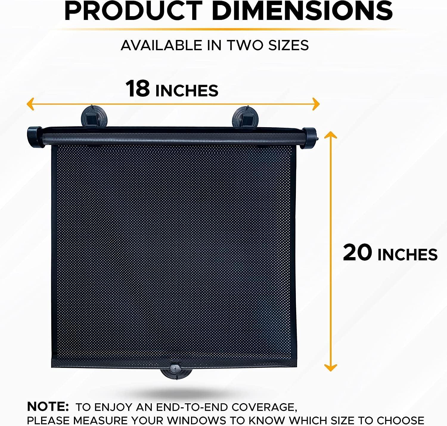 imageEcoNour Side Window Sunshade for Baby 2 Pack with Headrest Hook  Window Shades for Baby  Back Window Sun Shade for Car fits SUV and Trucks 18quot x 20quot