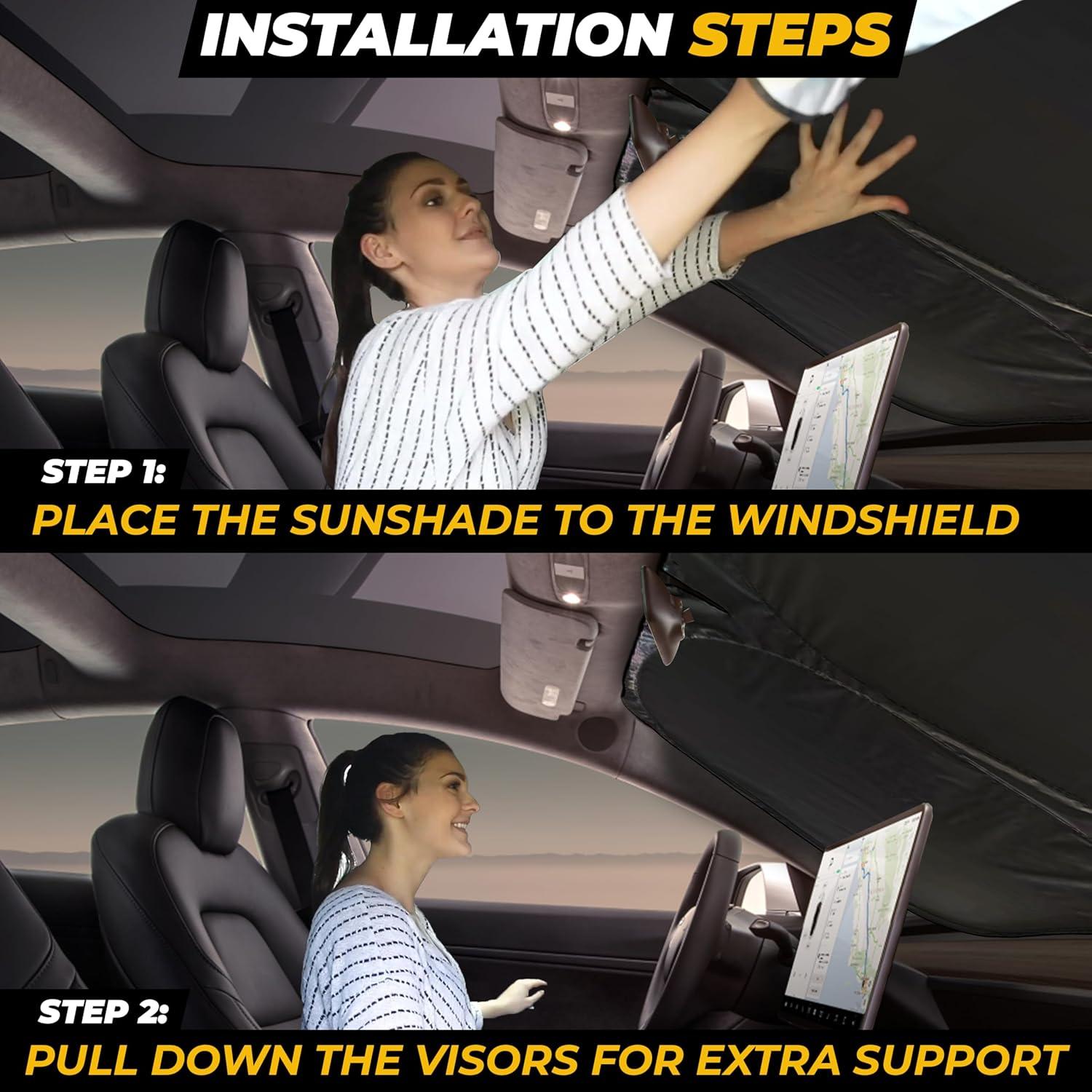 imageFoldable Windshield Sun Shade for Car  240T Reflective UV and Heat Shield with Storage Bag  Keeps Interior Cool  Universal Fit for Sedans SUVs and Trucks  Medium 64quot x 32quotXXLarge