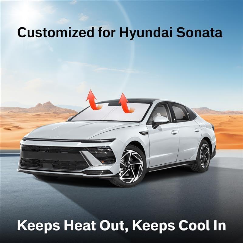 imageToyota Tacoma 20162025 Windshield Sunshade  4Layer 240T Front Window Shade Custom Fit for Toyota Tacoma 2Dr4Dr Pickup Truck  Sun Visor Blocks 100 UV Rays ampamp HeatFit for Hyundai Sonata 20202025