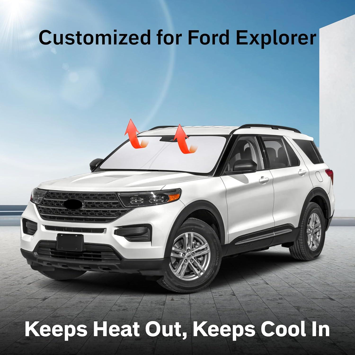 imageToyota Tacoma 20162025 Windshield Sunshade  4Layer 240T Front Window Shade Custom Fit for Toyota Tacoma 2Dr4Dr Pickup Truck  Sun Visor Blocks 100 UV Rays ampamp HeatFit for Ford Explorer 20202025