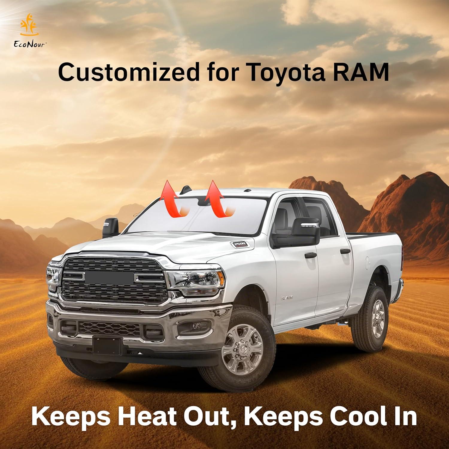 imageToyota Tacoma 20162025 Windshield Sunshade  4Layer 240T Front Window Shade Custom Fit for Toyota Tacoma 2Dr4Dr Pickup Truck  Sun Visor Blocks 100 UV Rays ampamp HeatFit for Ram Truck 20192025