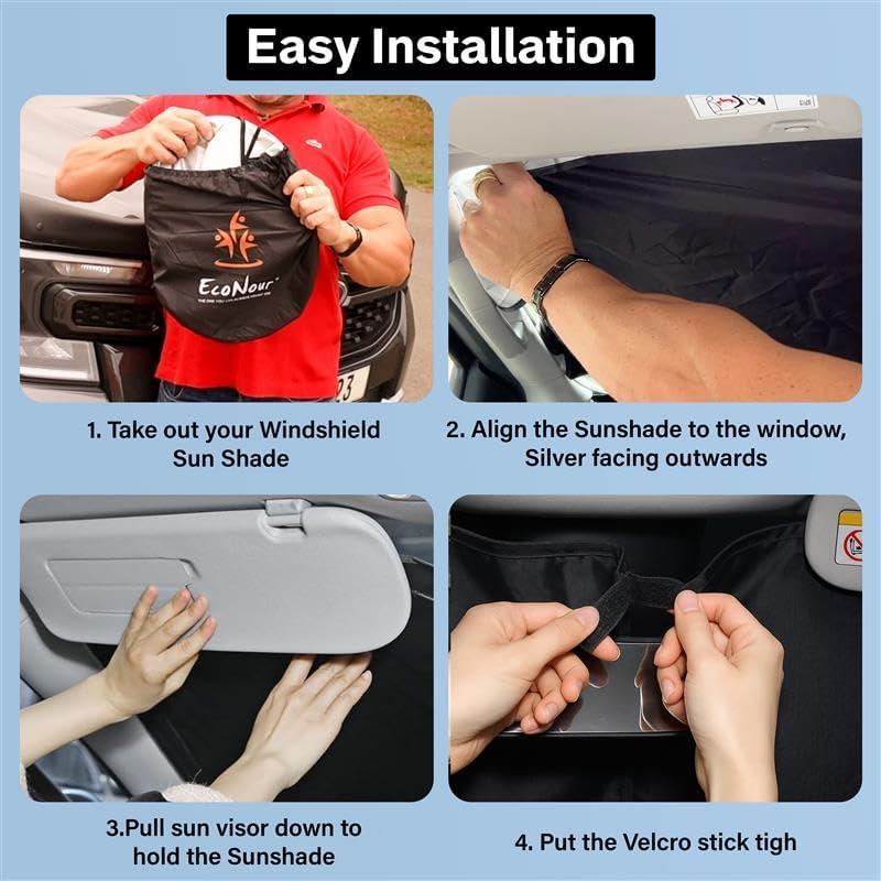 imageToyota Tacoma 20162025 Windshield Sunshade  4Layer 240T Front Window Shade Custom Fit for Toyota Tacoma 2Dr4Dr Pickup Truck  Sun Visor Blocks 100 UV Rays ampamp HeatFit for Hyundai Sonata 20202025