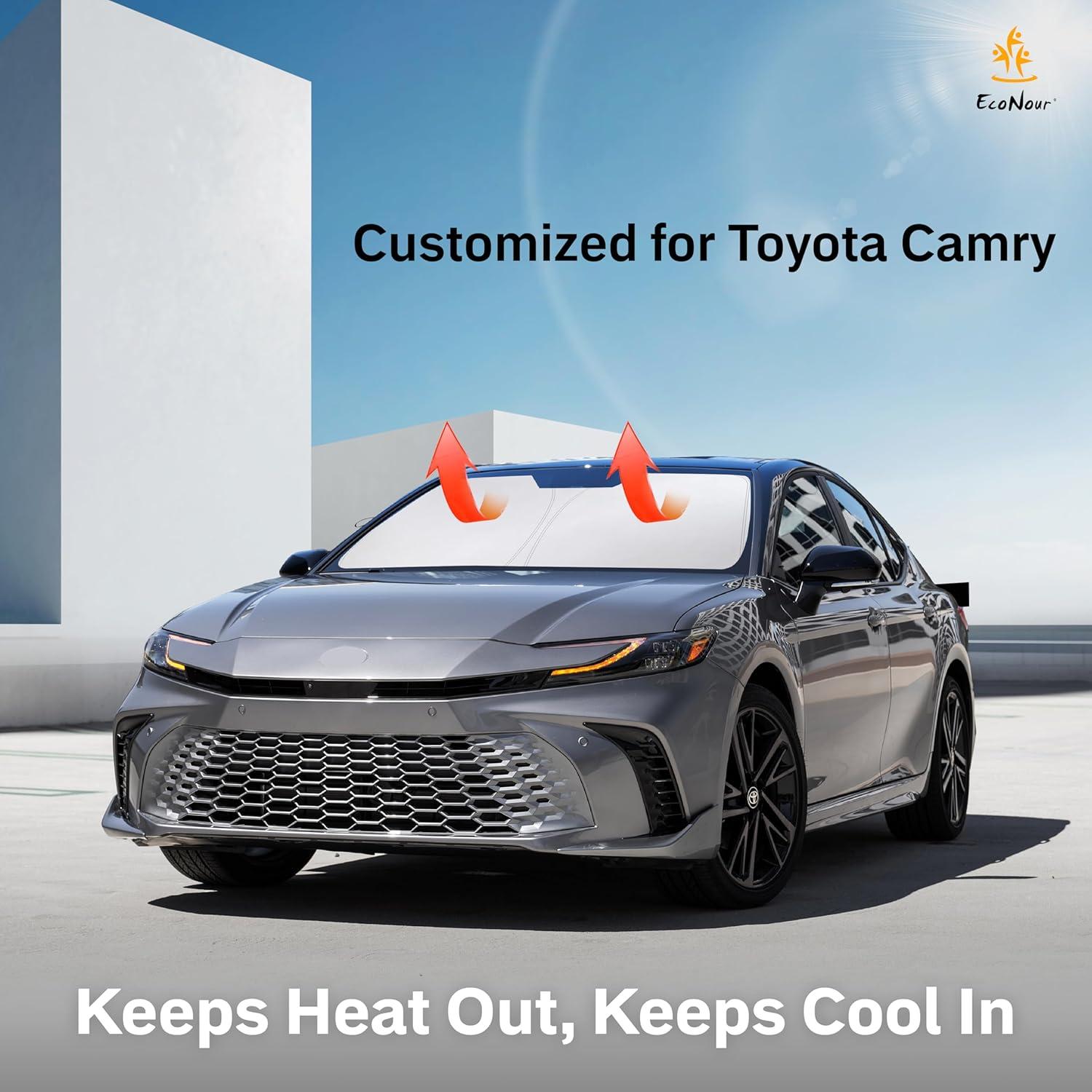 imageToyota Tacoma 20162025 Windshield Sunshade  4Layer 240T Front Window Shade Custom Fit for Toyota Tacoma 2Dr4Dr Pickup Truck  Sun Visor Blocks 100 UV Rays ampamp HeatFit for Toyota Camry 20182025