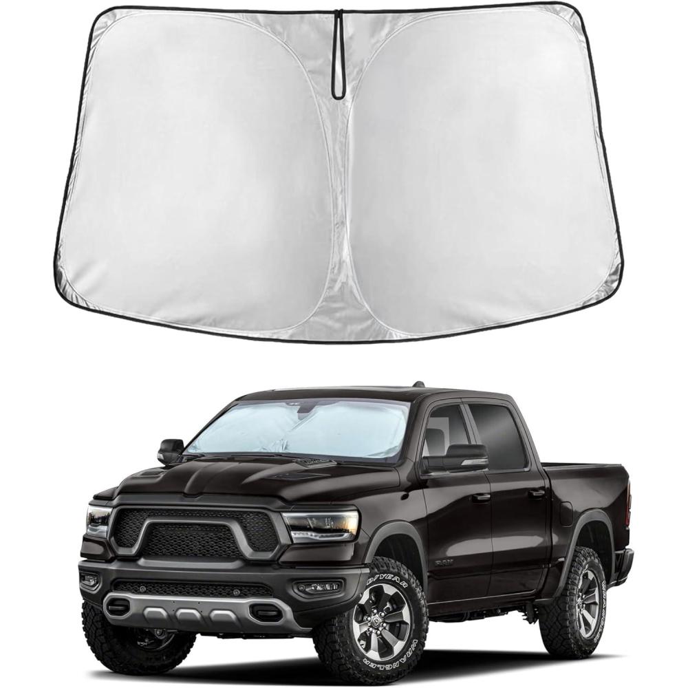 imageToyota Tacoma 20162025 Windshield Sunshade  4Layer 240T Front Window Shade Custom Fit for Toyota Tacoma 2Dr4Dr Pickup Truck  Sun Visor Blocks 100 UV Rays ampamp HeatFit for Ram Truck 20192025
