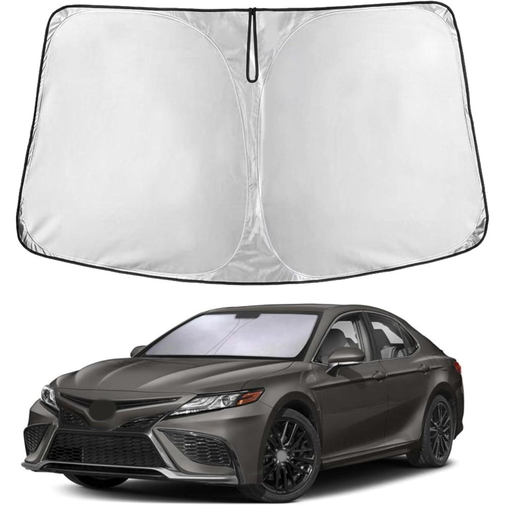 imageToyota Tacoma 20162025 Windshield Sunshade  4Layer 240T Front Window Shade Custom Fit for Toyota Tacoma 2Dr4Dr Pickup Truck  Sun Visor Blocks 100 UV Rays ampamp HeatFit for Toyota Camry 20182025