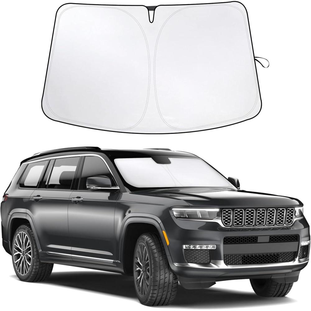 imageToyota Tacoma 20162025 Windshield Sunshade  4Layer 240T Front Window Shade Custom Fit for Toyota Tacoma 2Dr4Dr Pickup Truck  Sun Visor Blocks 100 UV Rays ampamp HeatFit for Grand Cherokee 20142025