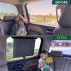 imageBaby Car Window Shades Upgraded 2 Pack  Roller Sunshade for Kids  Side Window Sun Shades for UV and Sun Protection  Window Shade for Baby in Car 15quotx17quot
