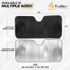 imageEcoNour Accordion Car Windshield Sun Shade American Flag Design  Reflective Car Window Shades for UV Protection ampamp Heat Block  Foldable Sun Shield for Front Window  58 x 275 InchesSilver