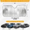 imageEcoNour Accordion Foldable Windshield Sun Shade  Premium Reflective Sun Visor for SUVs ampamp Pickups Windshields  UV ampamp Heat Reflective Sunshade with Durable DualLayer Design  Large 58 x 28Large