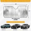 imageEcoNour Accordion Foldable Windshield Sun Shade  Premium Reflective Sun Visor for SUVs ampamp Pickups Windshields  UV ampamp Heat Reflective Sunshade with Durable DualLayer Design  Large 58 x 28XLarge