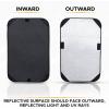 imageEcoNour RV Door Window Shade 2 Pack Trailer RV Skylight Covering Total UV Protection  Foldable Window Sunshade  Blinds for Camper Windows  Camping Accessories for Travel Trailer  16quot x 25quotblack