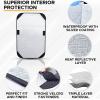 imageEcoNour RV Door Window Shade 2 Pack Trailer RV Skylight Covering Total UV Protection  Foldable Window Sunshade  Blinds for Camper Windows  Camping Accessories for Travel Trailer  16quot x 25quotblack