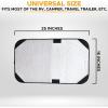 imageEcoNour RV Door Window Shade 2 Pack Trailer RV Skylight Covering Total UV Protection  Foldable Window Sunshade  Blinds for Camper Windows  Camping Accessories for Travel Trailer  16quot x 25quotblack