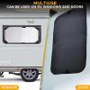 imageEcoNour RV Door Window Shade 2 Pack Trailer RV Skylight Covering Total UV Protection  Foldable Window Sunshade  Blinds for Camper Windows  Camping Accessories for Travel Trailer  16quot x 25quotblack