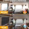 imageEcoNour RV Magnetic Window Shade for Side Door  Foldable Blackout UV Protection Cover  Winnebago Itasca Sunova Class A RV Entry Doors  4 Hook ampamp Loop Waterproof Oxford Fabric  Large 27quot 18quotLarge