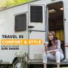 imageEcoNour RV Magnetic Window Shade for Side Door  Foldable Blackout UV Protection Cover  Winnebago Itasca Sunova Class A RV Entry Doors  4 Hook ampamp Loop Waterproof Oxford Fabric  Large 27quot 18quotMedium
