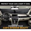 imageFoldable Windshield Sun Shade for Car  240T Reflective UV and Heat Shield with Storage Bag  Keeps Interior Cool  Universal Fit for Sedans SUVs and Trucks  Medium 64quot x 32quotSmall