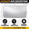 imageFoldable Windshield Sun Shade for Car  240T Reflective UV and Heat Shield with Storage Bag  Keeps Interior Cool  Universal Fit for Sedans SUVs and Trucks  Medium 64quot x 32quotSmall