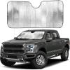 imageEcoNour Accordion Foldable Windshield Sun Shade  Premium Reflective Sun Visor for SUVs ampamp Pickups Windshields  UV ampamp Heat Reflective Sunshade with Durable DualLayer Design  Large 58 x 28XLarge