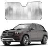 imageEcoNour Accordion Foldable Windshield Sun Shade  Premium Reflective Sun Visor for SUVs ampamp Pickups Windshields  UV ampamp Heat Reflective Sunshade with Durable DualLayer Design  Large 58 x 28Large
