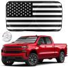 imageEcoNour Camoflage American Flag Windshield Sun Shade 240T Reflective Polyester Blocks 99 UV ampamp Heat Protection  Patriotic Car Accessory Sedans Hatchbacks Small SUVs  Universal Fit 64quot x 33quotBlack