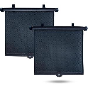imageEcoNour Car Side Window Sun Shade 2 Pack  Upgraded Roller Sunshade for Kids  Baby Window Shades for UV and Sun Glare Protection  Travel Accessories 15quotx17quot
