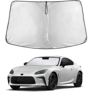 imageToyota Tacoma 20162025 Windshield Sunshade  4Layer 240T Front Window Shade Custom Fit for Toyota Tacoma 2Dr4Dr Pickup Truck  Sun Visor Blocks 100 UV Rays ampamp HeatFit for Toyota GR86 20222023