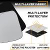imageEcoNour Semi Truck Patriotic Flag Printed Sun Shade for Windshield and Side Windows  240T Windshield Sunshade to Block UVSun Heat Rays  Best for Semi Commercial ampamp Big Rig Truckwhite