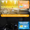 imageEcoNour Semi Truck Patriotic Flag Printed Sun Shade for Windshield and Side Windows  240T Windshield Sunshade to Block UVSun Heat Rays  Best for Semi Commercial ampamp Big Rig TruckBlack  White