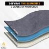 imageEcoNour Sweat Towel Car Seat Cover with Belt Shoulder Pad  Washable Car Seat Protector from Sweat Food Dirt Gym Swimming Workout  Waterproof Universal Seat Cover for Car Truck Van ampamp SUVGrey
