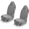 imageEcoNour Sweat Towel Car Seat Cover with Belt Shoulder Pad  Washable Car Seat Protector from Sweat Food Dirt Gym Swimming Workout  Waterproof Universal Seat Cover for Car Truck Van ampamp SUVGrey
