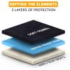 imageEcoNour Sweat Towel Car Seat Cover with Belt Shoulder Pad  Washable Car Seat Protector from Sweat Food Dirt Gym Swimming Workout  Waterproof Universal Seat Cover for Car Truck Van ampamp SUVBlack