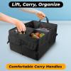 imageEcoNour Trunk Organizer for Car  SUV Collapsible Cargo Storage Box with Detachable Dividers Mesh Pockets ampamp Adjustable Straps  Multi Compartment Organizer for Groceries Tools Travel  BlackTrunk Organizer