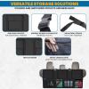 imageEcoNour Trunk Organizer for Car  SUV Collapsible Cargo Storage Box with Detachable Dividers Mesh Pockets ampamp Adjustable Straps  Multi Compartment Organizer for Groceries Tools Travel  BlackSeatMounted Organizer