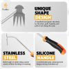 imageEcoNour Weed Puller Tool  Stainless Steel Weeder with Silicon Handle  Durable Weeding Remover Tool  Manual Weeder for Gardening  Effortless for Uprooting Weeds and Backyard Farm Planting1Pack