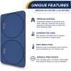 imageEconour Car Windshield Sun Shade  Premium Reflective Sunshade with 300T Polyester for UV ampamp Heat Glare  Car Interior Accessories for Sedans Mini SUVs ampamp Hatchbacks  Medium 64quot x 32quotblue
