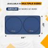 imageEconour Car Windshield Sun Shade  Premium Reflective Sunshade with 300T Polyester for UV ampamp Heat Glare  Car Interior Accessories for Sedans Mini SUVs ampamp Hatchbacks  Medium 64quot x 32quotblue