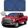 imageEconour Car Windshield Sun Shade  Premium Reflective Sunshade with 300T Polyester for UV ampamp Heat Glare  Car Interior Accessories for Sedans Mini SUVs ampamp Hatchbacks  Medium 64quot x 32quotblue